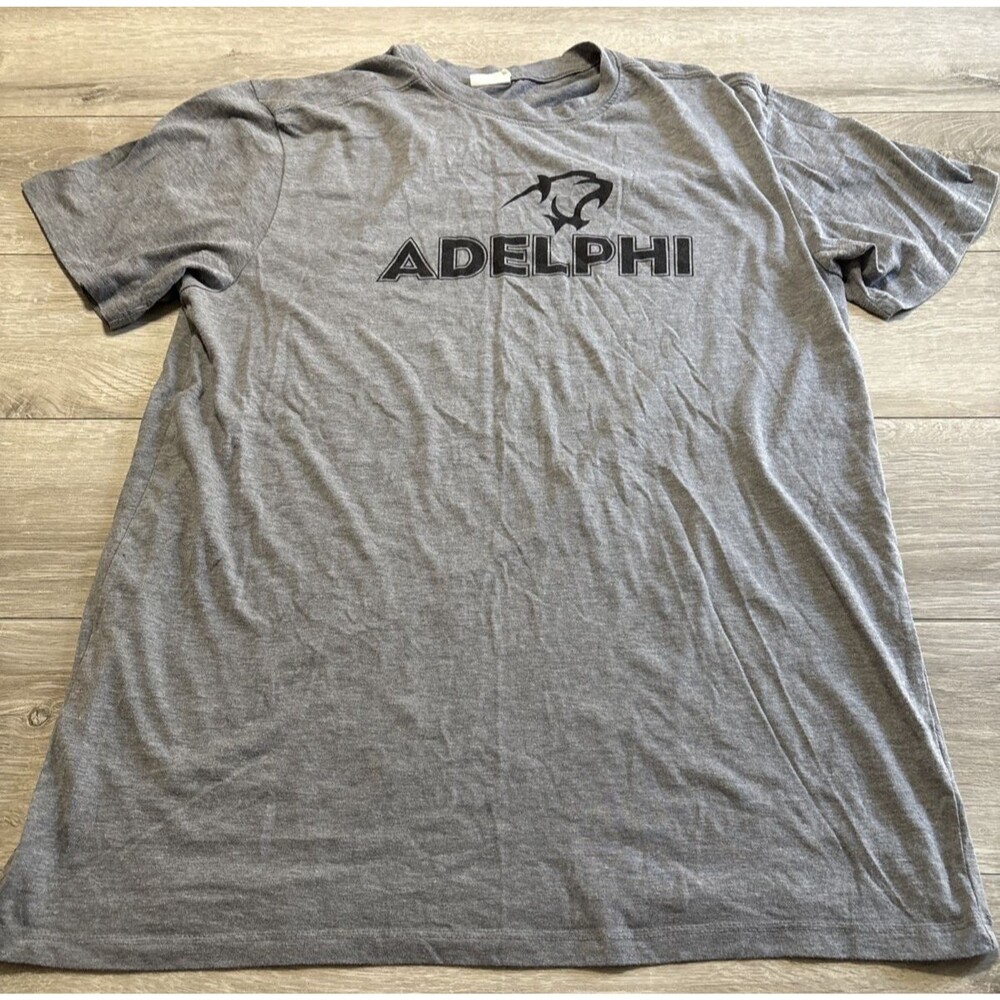 Adelphi University Long Island New York NCAA Div I gray black T Shirt Size Large